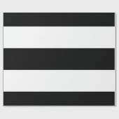 Schwarz-weiße Streifen Geschenkpapier (Flach)