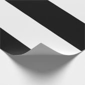 Schwarz-weiße Streifen Geschenkpapier (Ecke)
