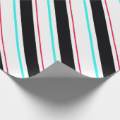 Schwarz-weiße Streifen Geschenkpapier (Ecke)