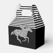 Schwarz-weiße Streifen Geschenkschachtel (Vorderseite)