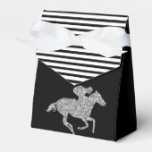 Schwarz-weiße Streifen Geschenkschachtel (Vorderseite)