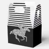 Schwarz-weiße Streifen Geschenkschachtel (Geöffnet)
