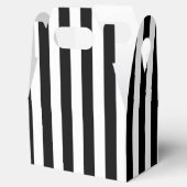Schwarz-weiße Streifen Geschenkschachtel (Geöffnet)