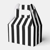 Schwarz-weiße Streifen Geschenkschachtel (Vorderseite)