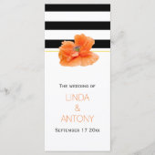 Schwarz-weiße Streifen, Hochzeitsprogramm für Kora Programm (Vorderseite)