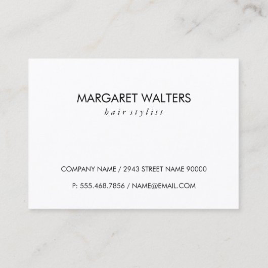 Schwarz-weiße Streifen in luxuriösen Farbtönen Mon Visitenkarte (Rückseite)