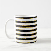 Schwarz-weiße Streifen Kaffeetasse (Links)
