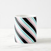 Schwarz-weiße Streifen Kaffeetasse (Mittel)