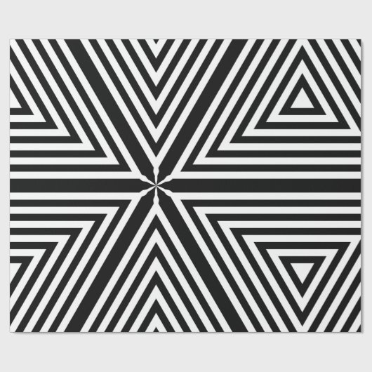 Schwarz-weiße Streifen Karo-Schleifpapier Geschenkpapier (Flach)