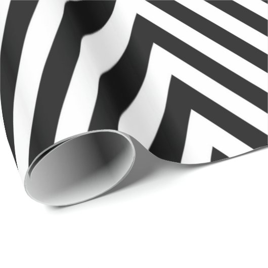 Schwarz-weiße Streifen Karo-Schleifpapier Geschenkpapier (Rolleneckpunkt)