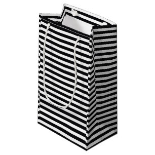 schwarz-weiße Streifen Kleine Geschenktüte