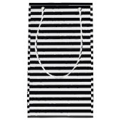 schwarz-weiße Streifen Kleine Geschenktüte (Vorderseite)