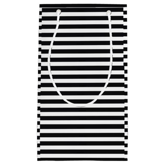 schwarz-weiße Streifen Kleine Geschenktüte (Vorderseite)