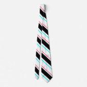 Schwarz-weiße Streifen Krawatte (Rückseite)