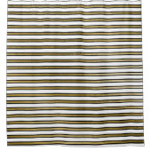 Schwarz-weiße Streifen Linien Minimal Chic Glam Duschvorhang (Vorderseite)