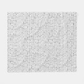 Schwarz-weiße Streifen mit Binärcode Fleecedecke (Vorderseite (Horizontal))