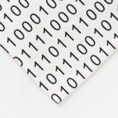 Schwarz-weiße Streifen mit Binärcode Fleecedecke (Ecke)