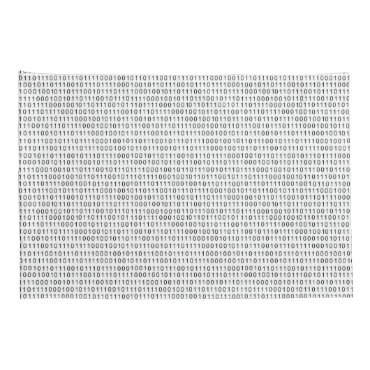 Schwarz-weiße Streifen mit Binärcode Kissenbezug (Rückseite-Rechts)