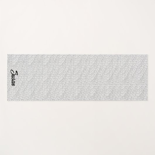Schwarz-weiße Streifen mit Binärcode Yogamatte (Vorderseite (Horizontal))