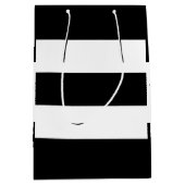 Schwarz-weiße Streifen Mittlere Geschenktüte (Vorderseite)