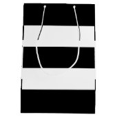 Schwarz-weiße Streifen Mittlere Geschenktüte (Rückseite)