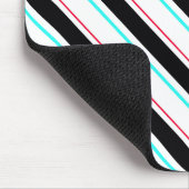 Schwarz-weiße Streifen Mousepad (Ecke)