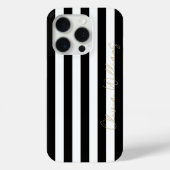 Schwarz-weiße Streifen Muster Case-Mate iPhone Hülle (Rückseite)