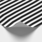 Schwarz-weiße Streifen Muster Geschenkpapier (Ecke)