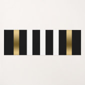 Schwarz-weiße Streifen Muster Gold Akzente Akzent Yogamatte (Vorderseite (Horizontal))