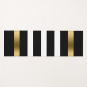 Schwarz-weiße Streifen Muster Goldakzente Bad Yogamatte (Vorderseite (Horizontal))