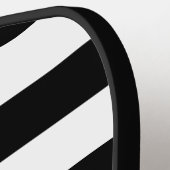 SCHWARZ-WEISSE Streifen Name Monogram S Pickleball Schläger (Linke Seite)