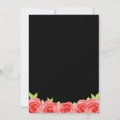 Schwarz-weiße Streifen Rose Derby Pferd Einladung (Rückseite)