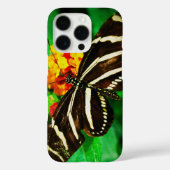 Schwarz-weiße Streifen Schmetterling Zebra langes  Case-Mate iPhone Hülle (Rückseite)