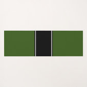 Schwarz-weiße Streifen Waldgrün Hintergrund Yogamatte (Rückseite (Horizontal))