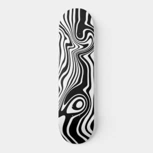 Schwarz-weiße Streifenfarbe des Skateboards