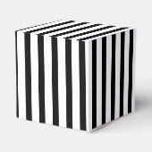 Schwarz-weiße Streifenmuster Geschenkschachtel (Rückseite)