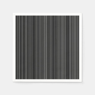 Schwarz-weiße Streifenserviette des silbernen Serviette