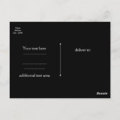 Schwarz-weiße Strip-Imitate Silver Shimmer Lips-Er Postkarte (Rückseite)