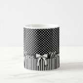 Schwarz-weiße Strip-Tasse Kaffeetasse (Mittel)