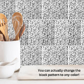 Schwarz-weiße Stripes für Dots-Muster Fliese