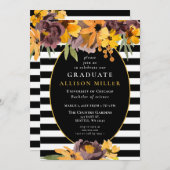 Schwarz-weiße Strippartei Einladung (Vorne/Hinten)