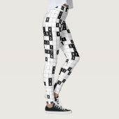 Schwarz-weiße Sudoku Leggings (Rechts)