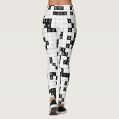 Schwarz-weiße Sudoku Leggings (Rückseite)