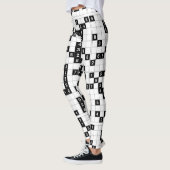 Schwarz-weiße Sudoku Leggings (Links)