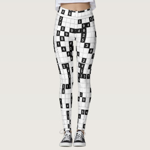 schwarz-weiße Sudoku-Leggings Leggings