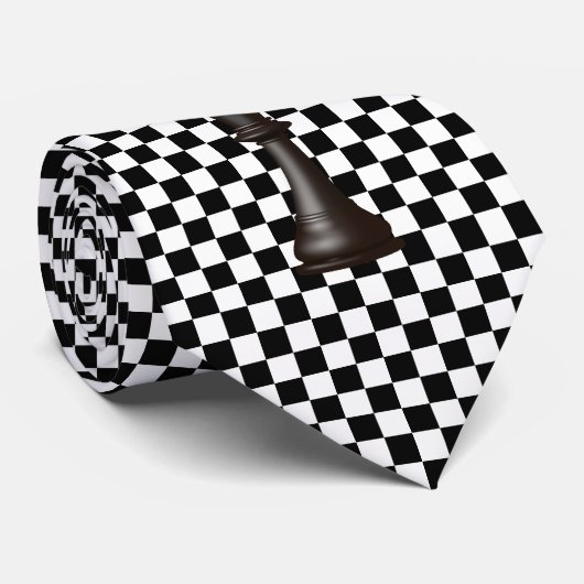 Schwarz-weiße Tafel Krawatte (Gerollt)