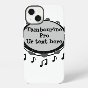 Schwarz-weiße Tambourin iPhone Hülle