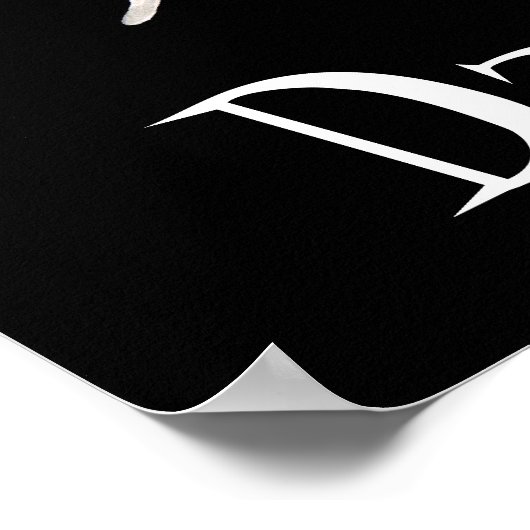 Schwarz-weiße Tanzskelette Happy Halloween Poster (Ecke)