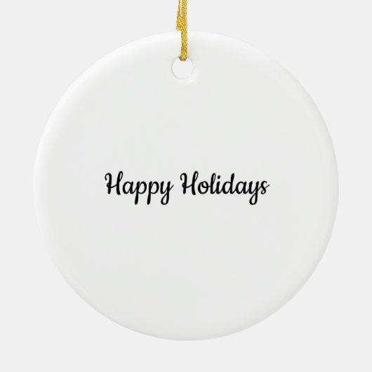 Schwarz-weiße Tartan Weihnachten froh und hell Keramik Ornament (Hinten)