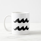 Schwarz-weiße Tasse des Wassermannes (Links)
